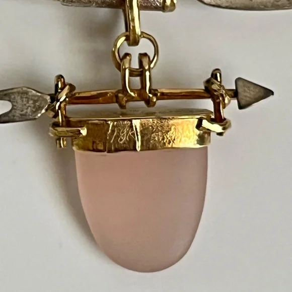 Carolyn Morris Bach  Winged Goddess Brooch 18K,  Fine Sterling Silver - Picture 13 of 13